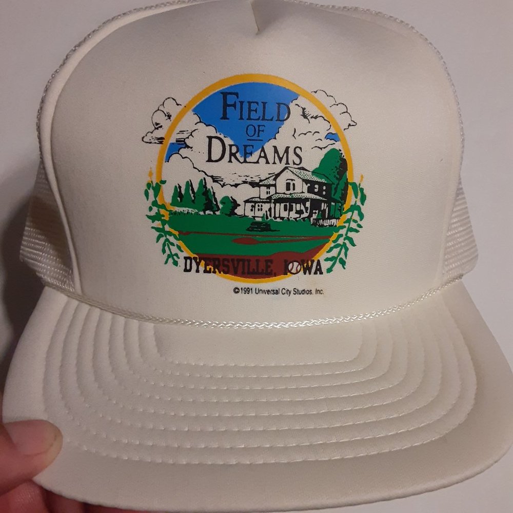 VTG 90's Field Of Dreams San Sun Dyersville Iowa 1991 Trucker Snap Back Hat/Cap